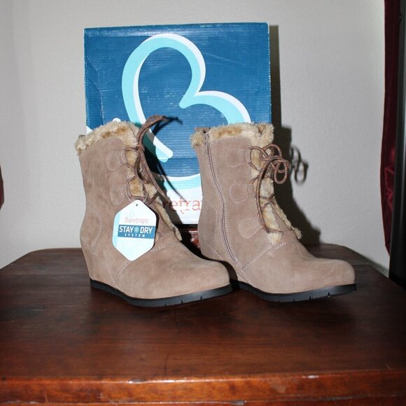 Baretraps Bonnie Chestnut Wedge Bootie Size 8.5 - Picture 2 of 7